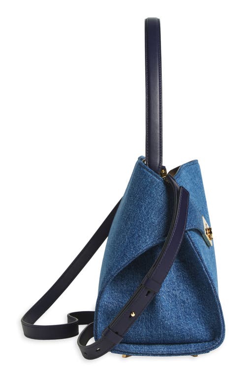 Shop Ferragamo Small Hug Denim Shoulder Bag