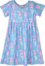 Flap Happy Girl's Playtime UPF 50+ Laya Short Sleeve Tee Dress
