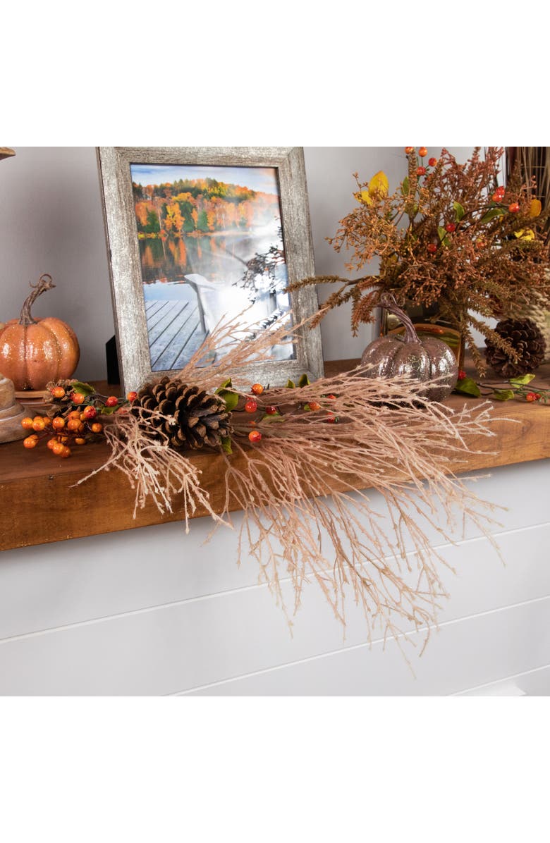 Northlight Fountain Grass Artificial Fall Harvest Spray - 35", Alternate, color, Beige