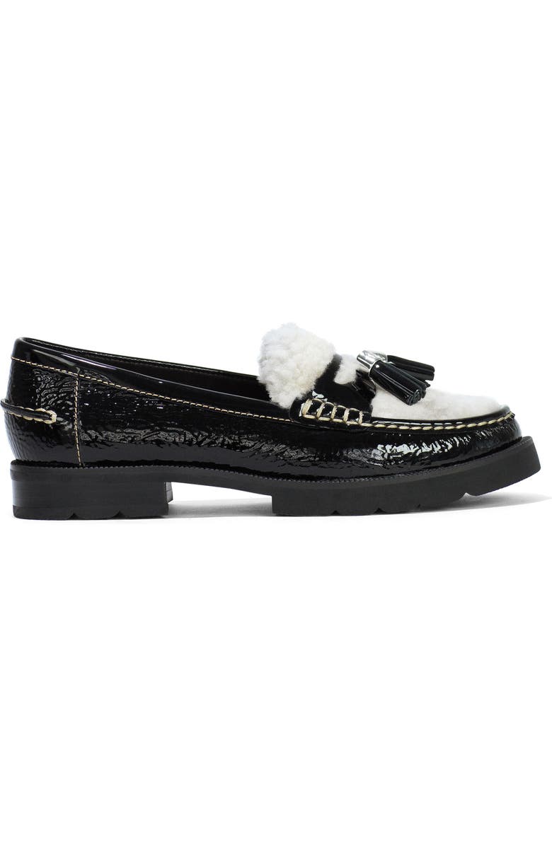 Donald Pliner Genuine Shearling Tassel Loafer, Alternate, color,