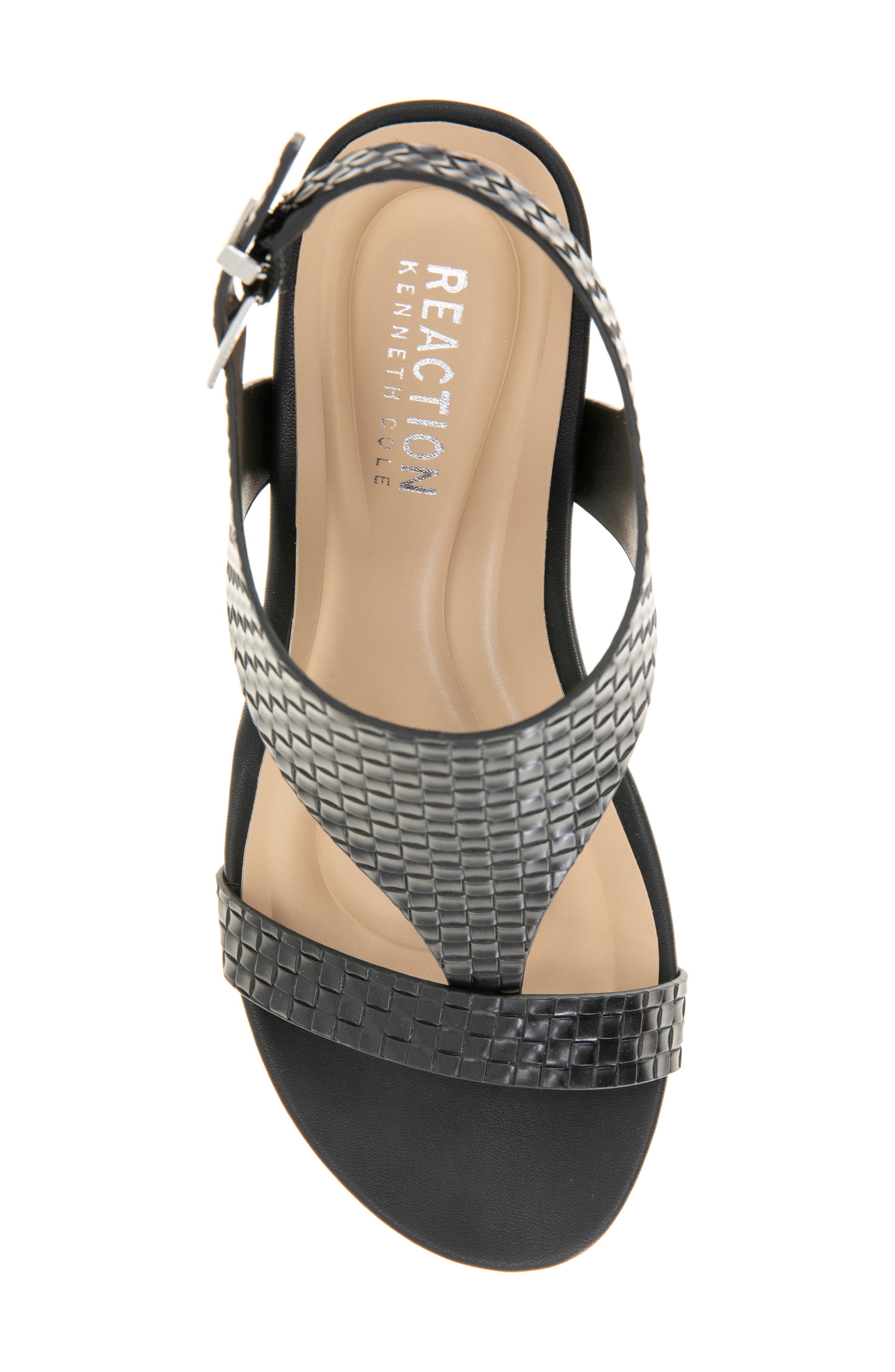 Reaction Kenneth Cole Greatly Platform Wedge Sandal, Alternate, color, Black Woven