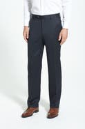 Berle Flat Front Classic Fit Wool Gabardine Dress Pants