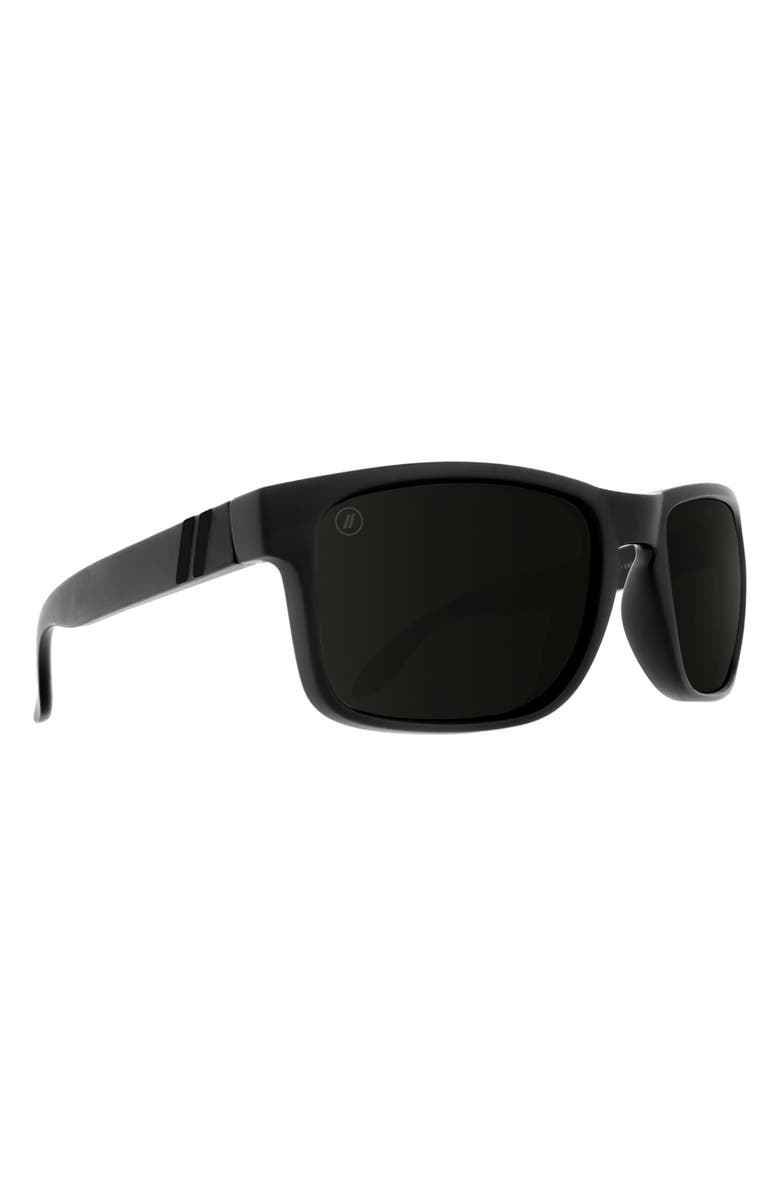 Blenders Eyewear 55mm Canyon Polarized Square Sunglasses, Alternate, color, Black Tundra