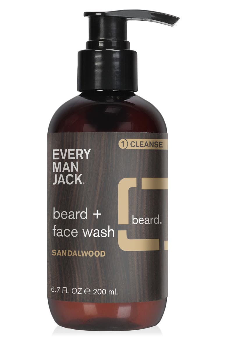 Sandalwood Beard + Face Wash, Main, color, NO COLOR