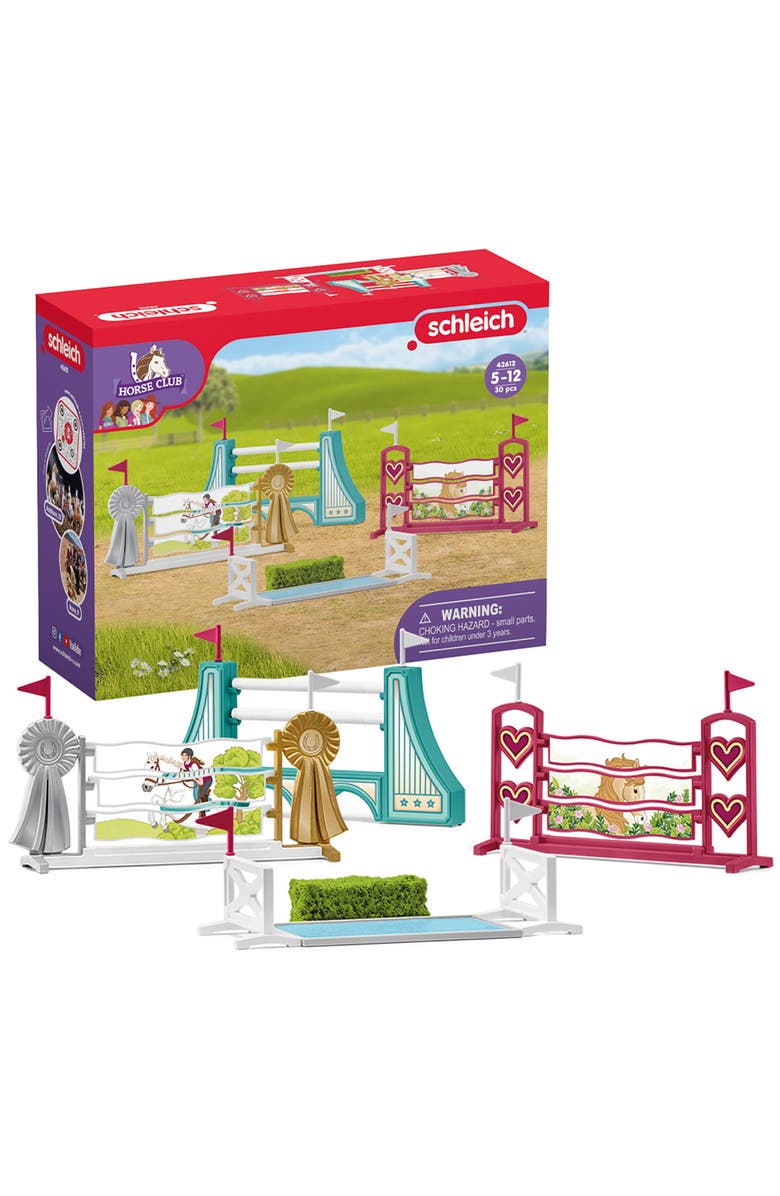 Schleich Horse Club Obstacle Course Accessories, Pretend Play, Kids, Alternate, color, Multicolored
