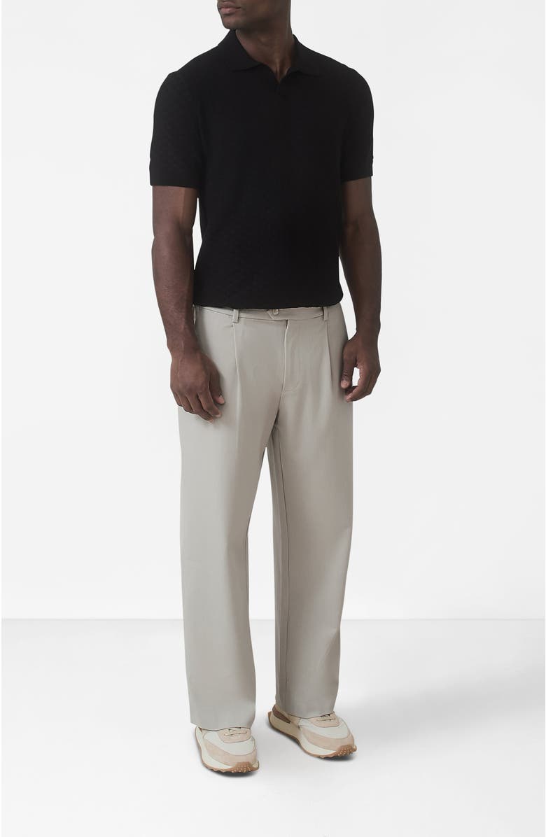 MAUVAIS Nerano Slim Knit Polo, Alternate, color, Black