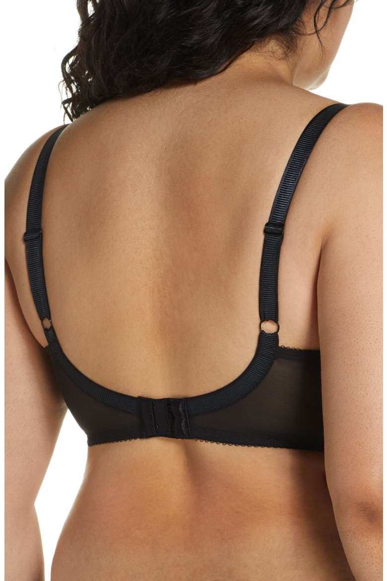La Femme Underwire T-Shirt Bra, Alternate, color, BLACK