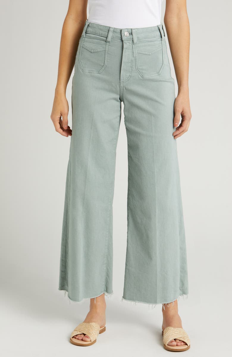 PAIGE Harper Raw Hem Wide Leg Ankle Jeans, Main, color,