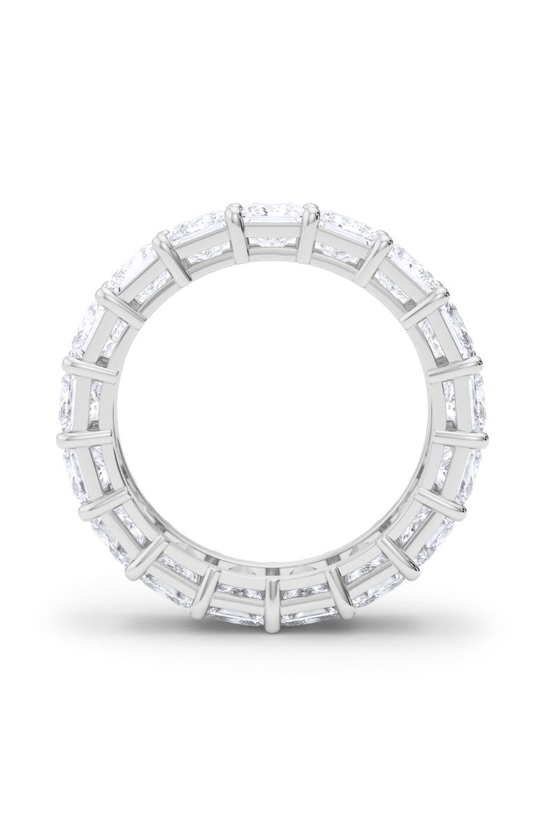 HauteCarat Princess Lab Created Diamond Eternity Ring, Alternate, color, 18K White Gold