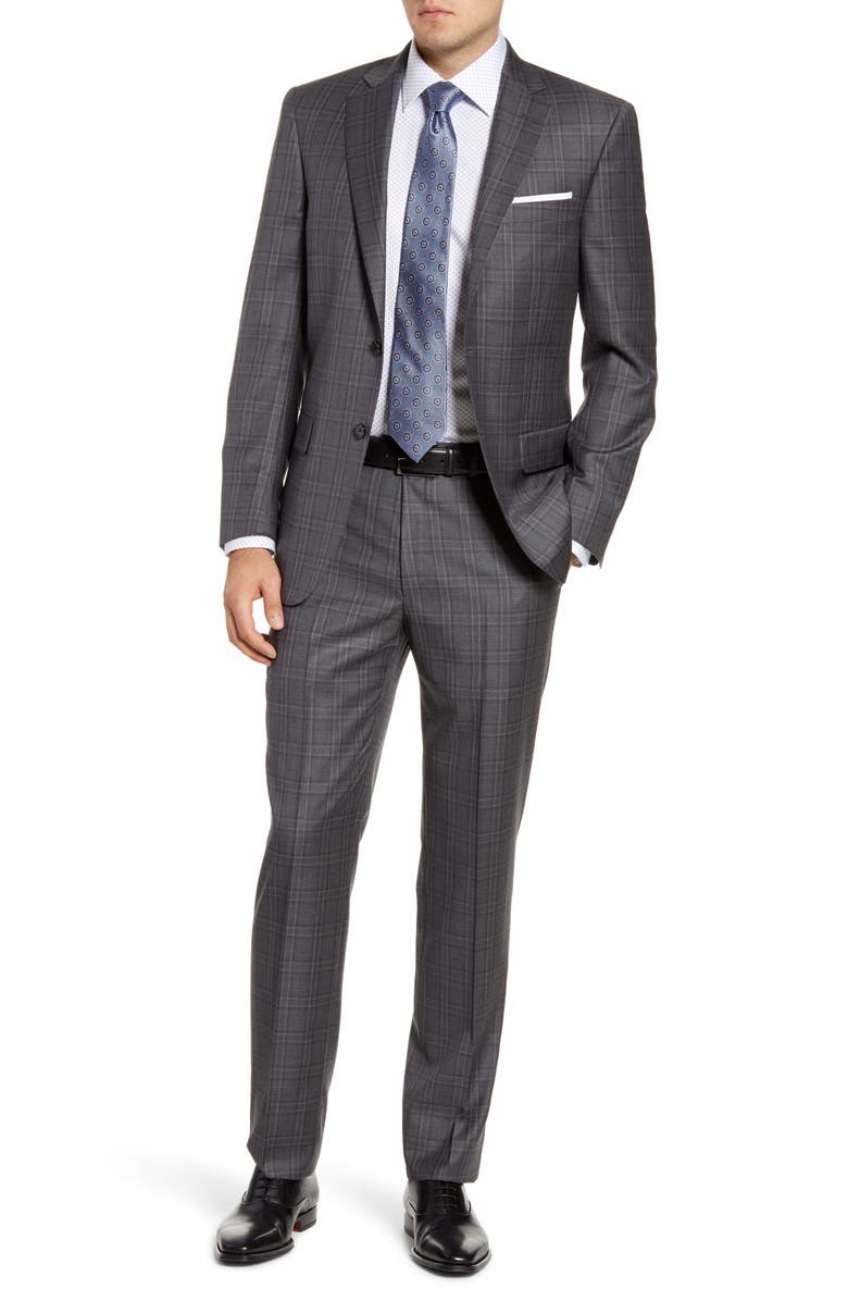 Hart Schaffner Marx Classic Fit Plaid Wool Suit, Main, color, 