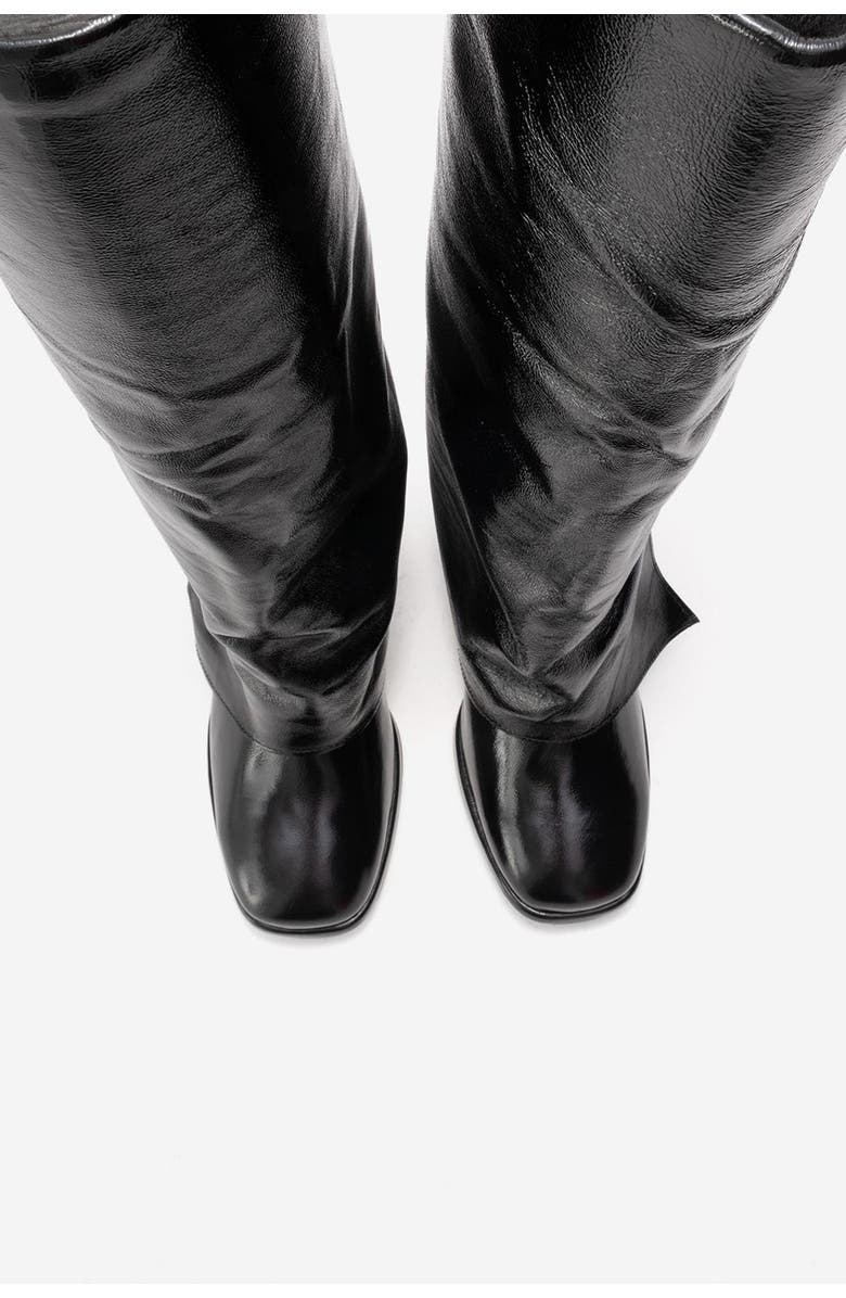 Forever & Always Shoes Lojo Leather Block Heel Boot, Alternate, color, Black Patent