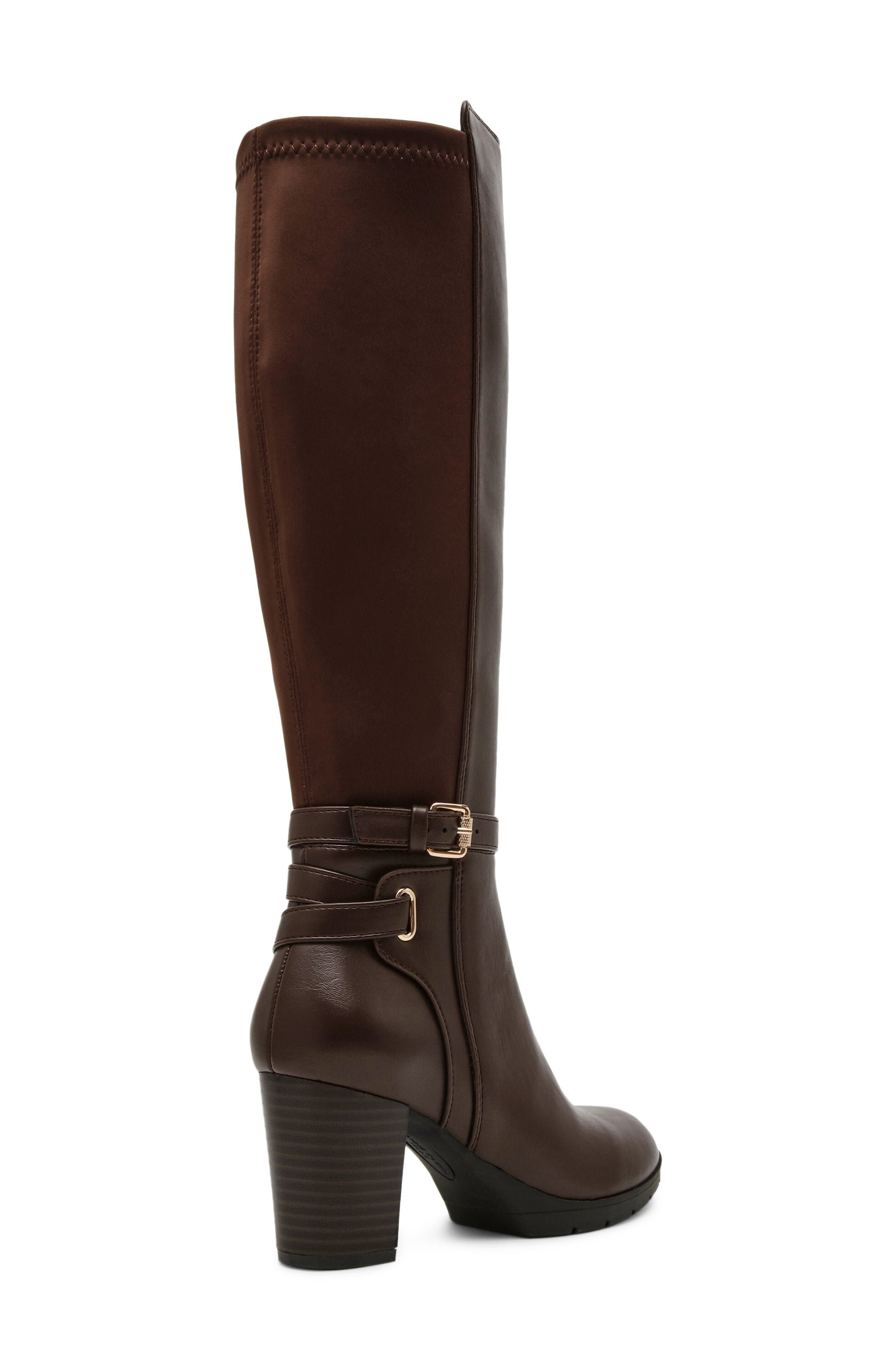 Romilda Faux Leather Tall Boot, Alternate, color, BROWN PU-SBOP