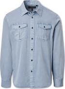 rag & bone Finch Cotton & Lyocell Military Button-Up Shirt