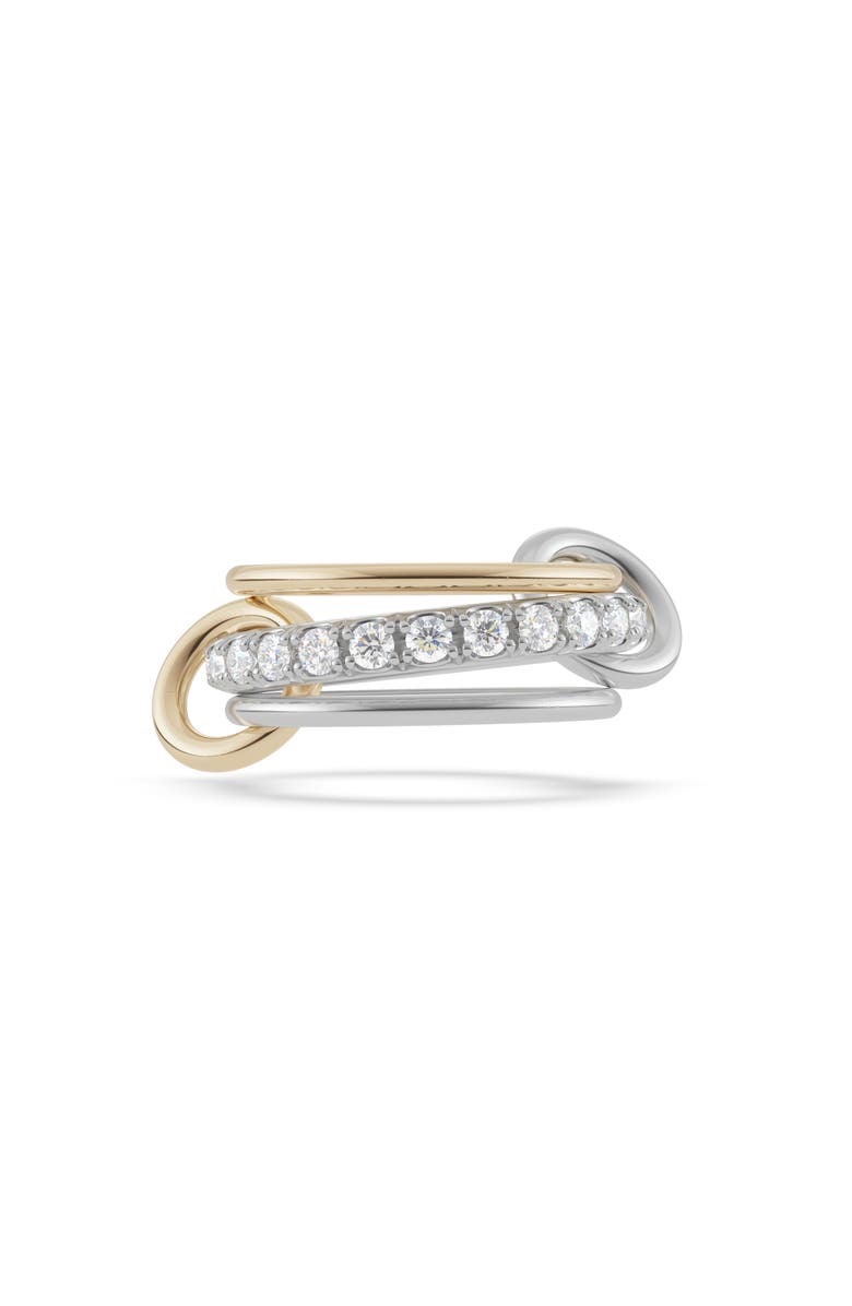 Spinelli Kilcollin Acacia Diamond Link Ring, Main, color, Silver
