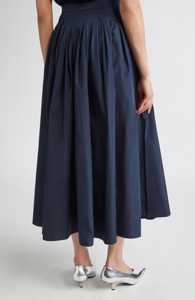 Max Mara Jokey Pleated Water Repellent Taffeta Skirt, Alternate, color, Ultramarine