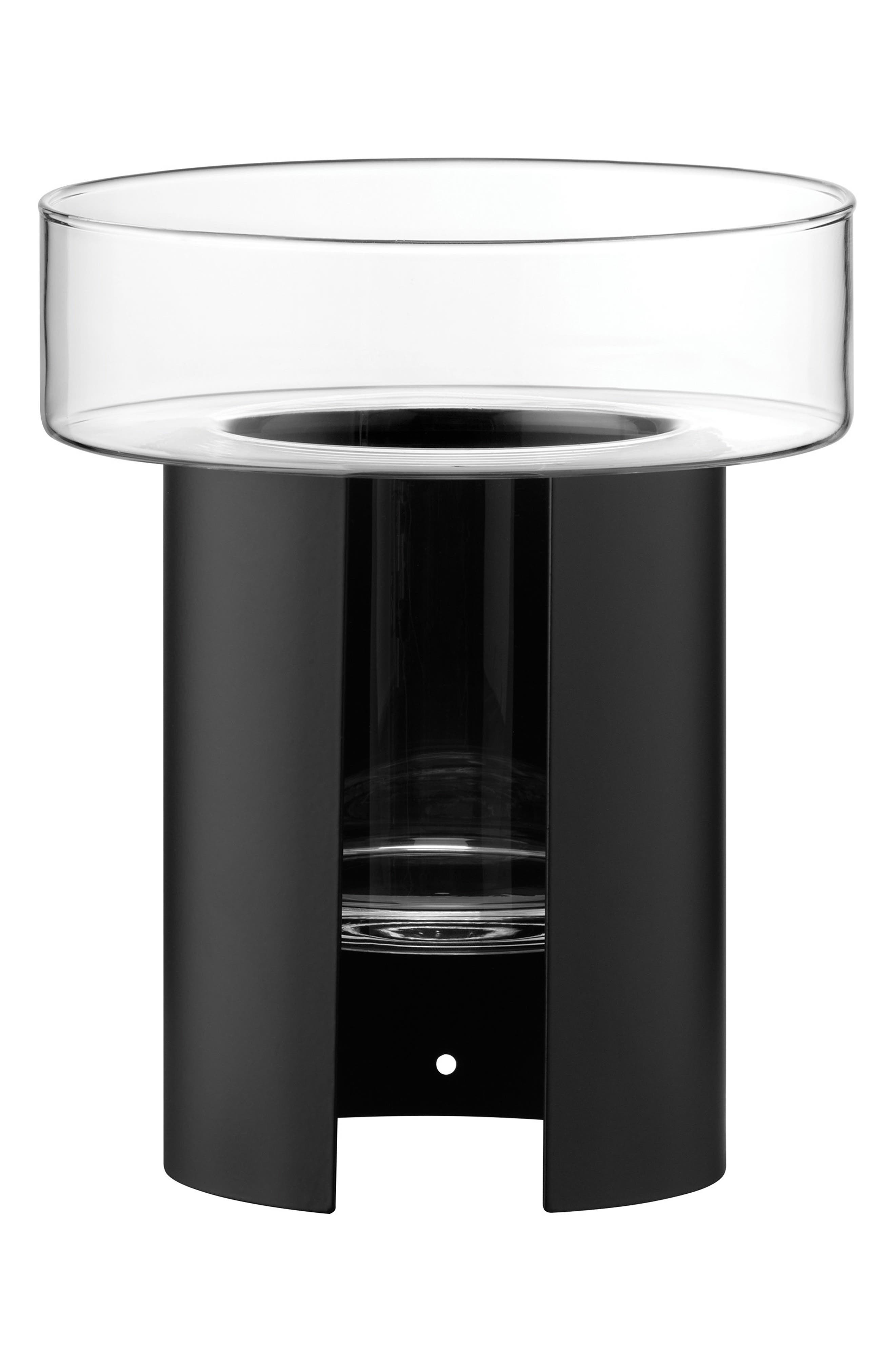 BLACK/ CLEAR GLASS