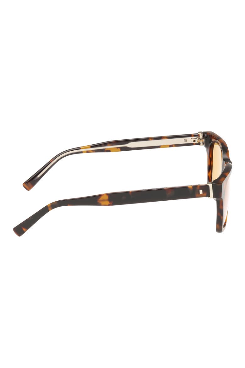 52mm Square Sunglasses, Alternate, color, DARK HAVANA / BROWN LENS