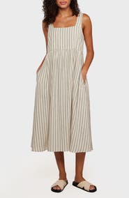 matty m. Jordyn Linen Blend Midi Sundress