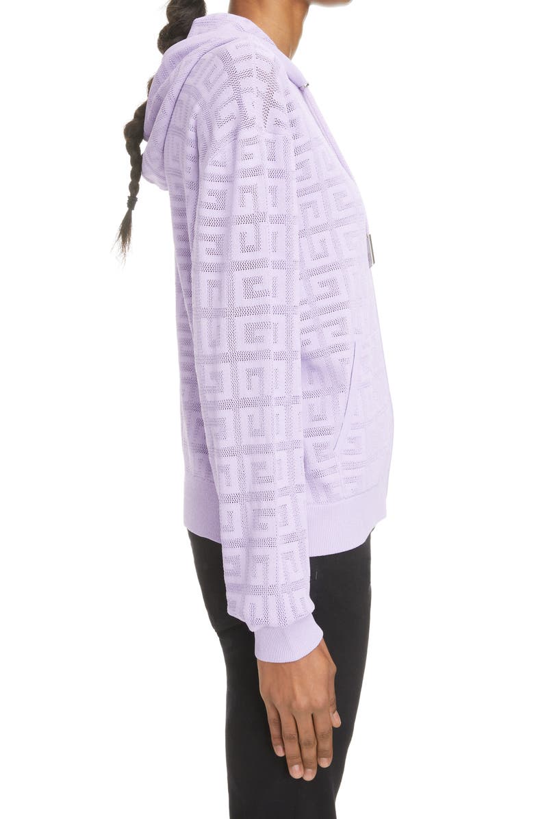 Givenchy 4G Logo Front Zip Hoodie, Alternate, color, 