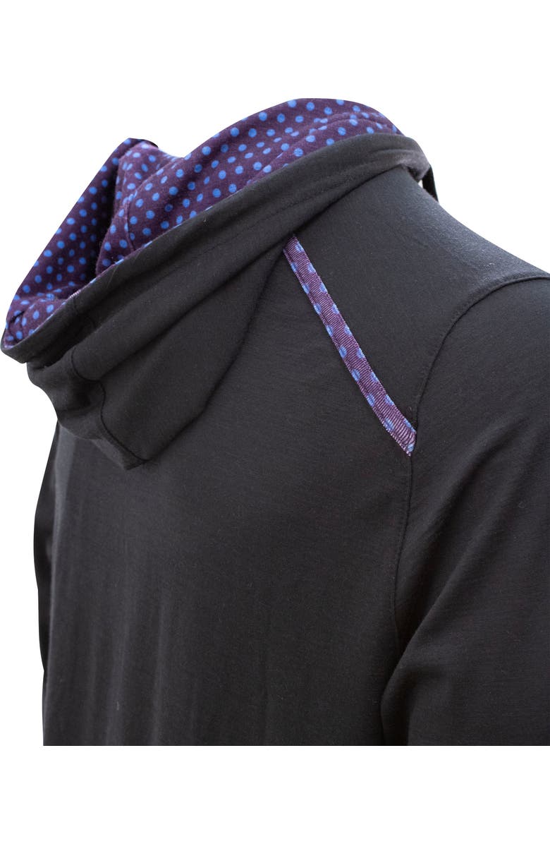 Lords of Harlech Hugo Extra Fine Merino Wool Lightweight Hoodie, Alternate, color, Black