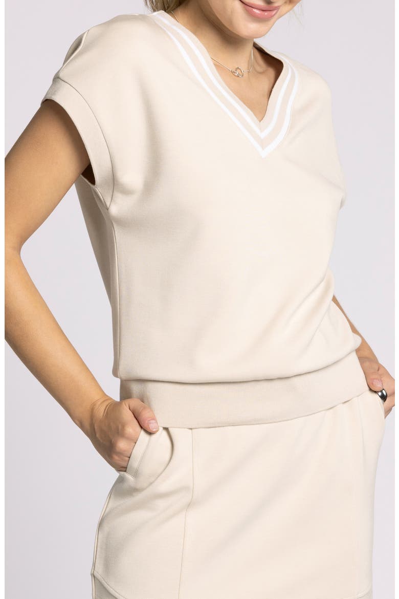 Rhonda Stripe Knit Top, Alternate, color, OAK VARSITY