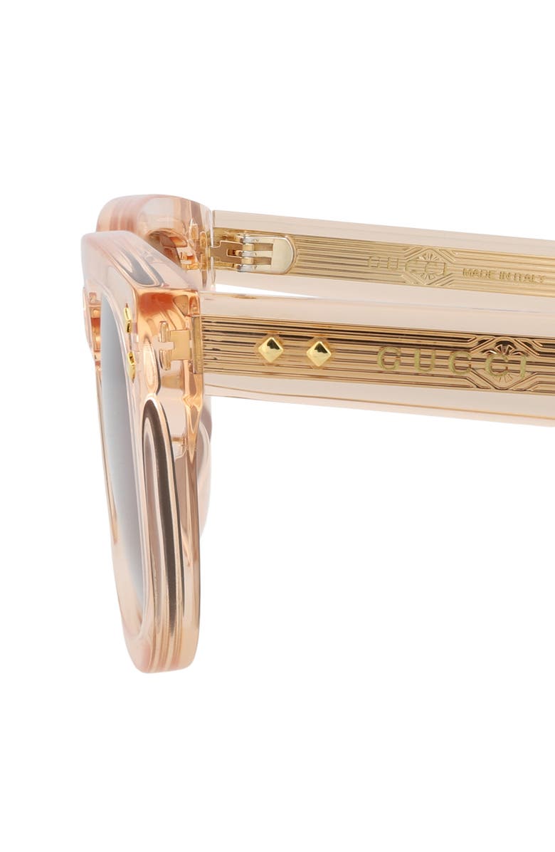 Gucci 54mm Rectangular Sunglasses, Alternate, color, Orange Red