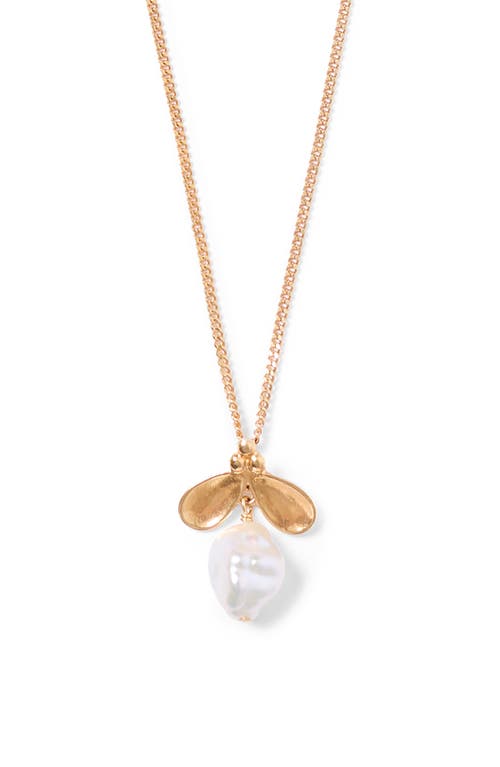 Chan Luu Petal Pendant Necklace In White