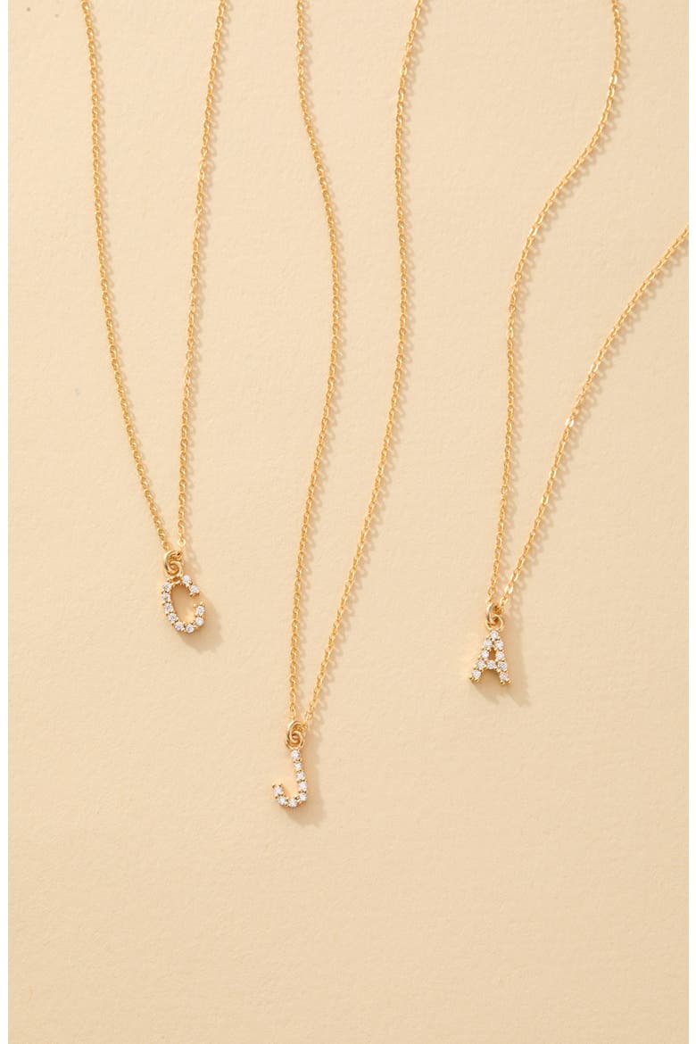Gemma Initial Necklace, Alternate, color, GOLD / C
