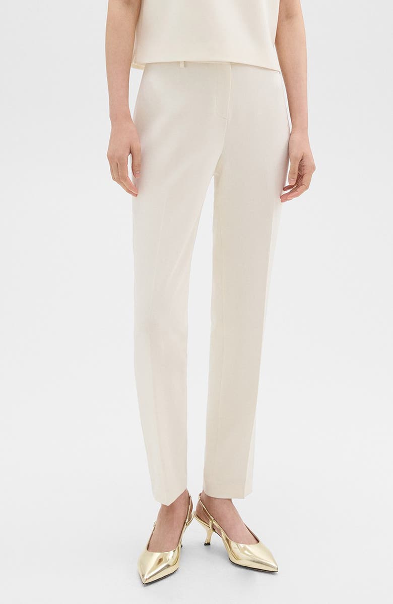 Theory Tailored Slim Fit Trousers, Main, color, Rice