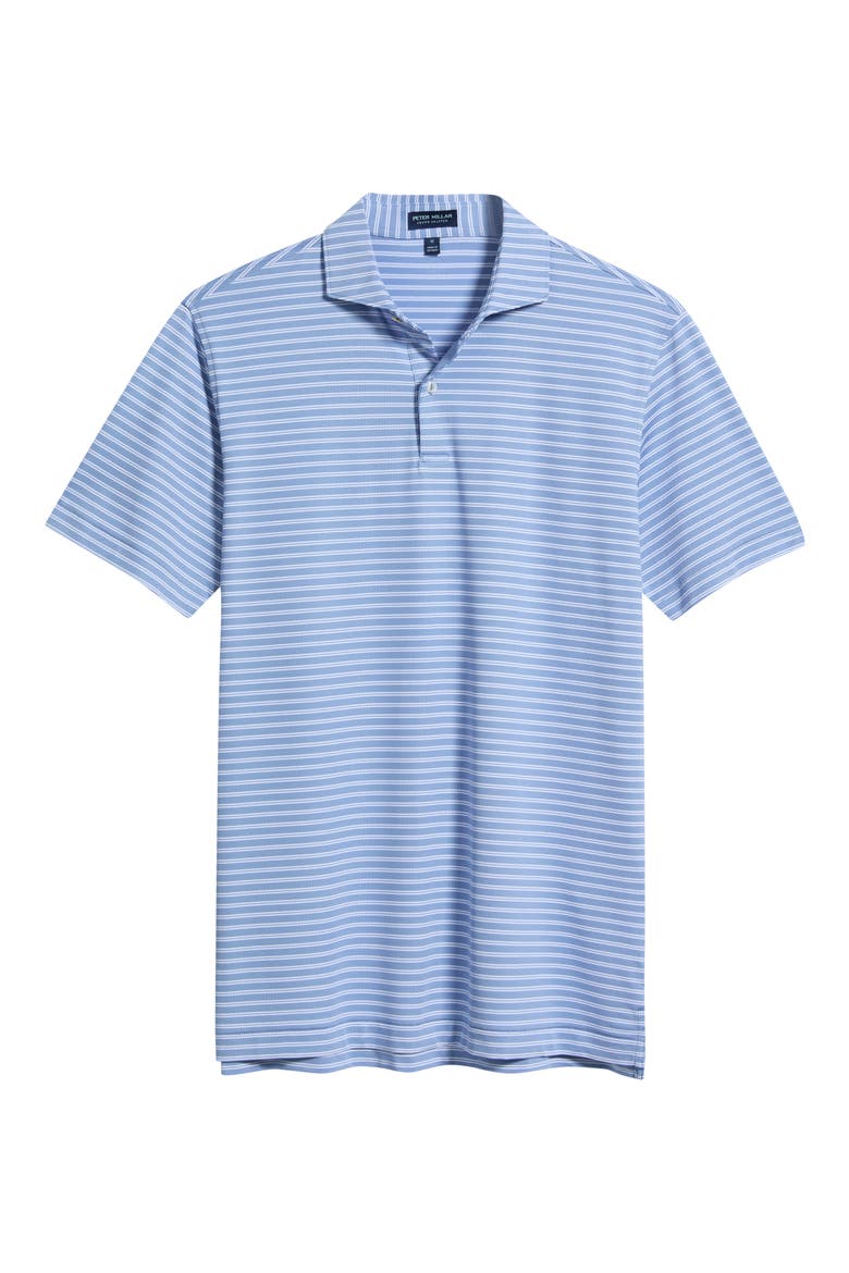 Crown Crafted Beam Performance Striped Polo, Alternate, color, WINDY BLUE