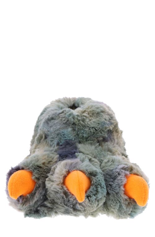 Sg Footwear Plush Claw Slipper In Gray
