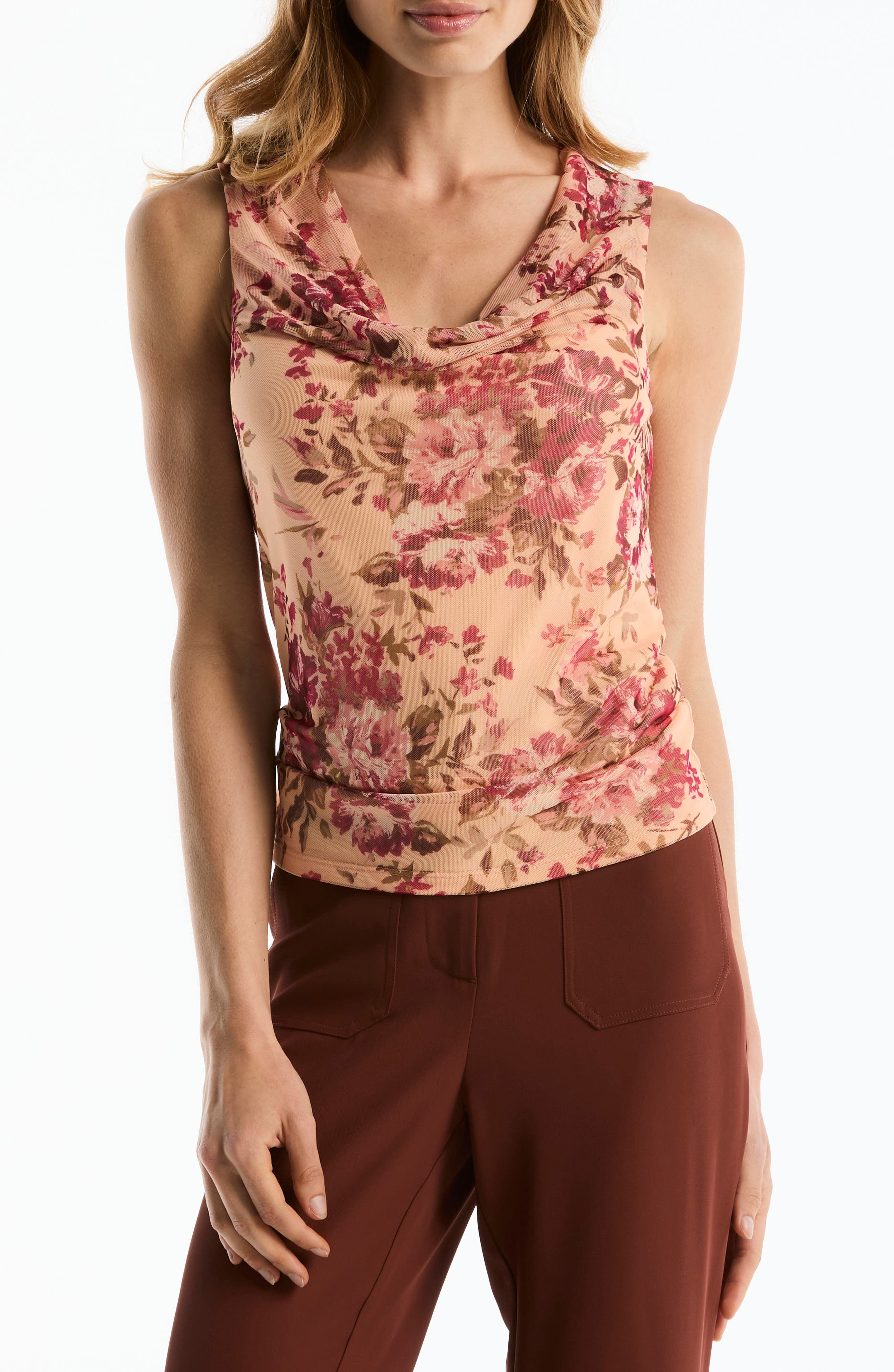 Cowl Neck Sleeveless Top