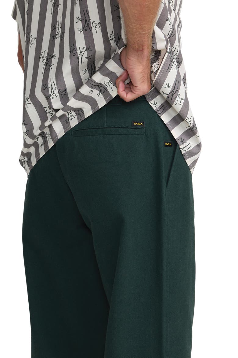 Americana 2 Flat Front Cotton Twill Chinos, Alternate, color, HUNTER GREEN