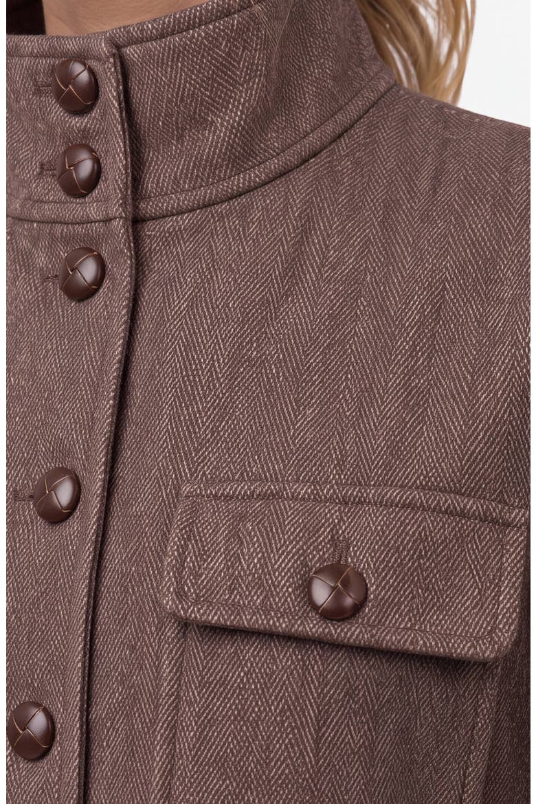 Funnel Neck Field Jacket, Alternate, color, CHESTNUT
