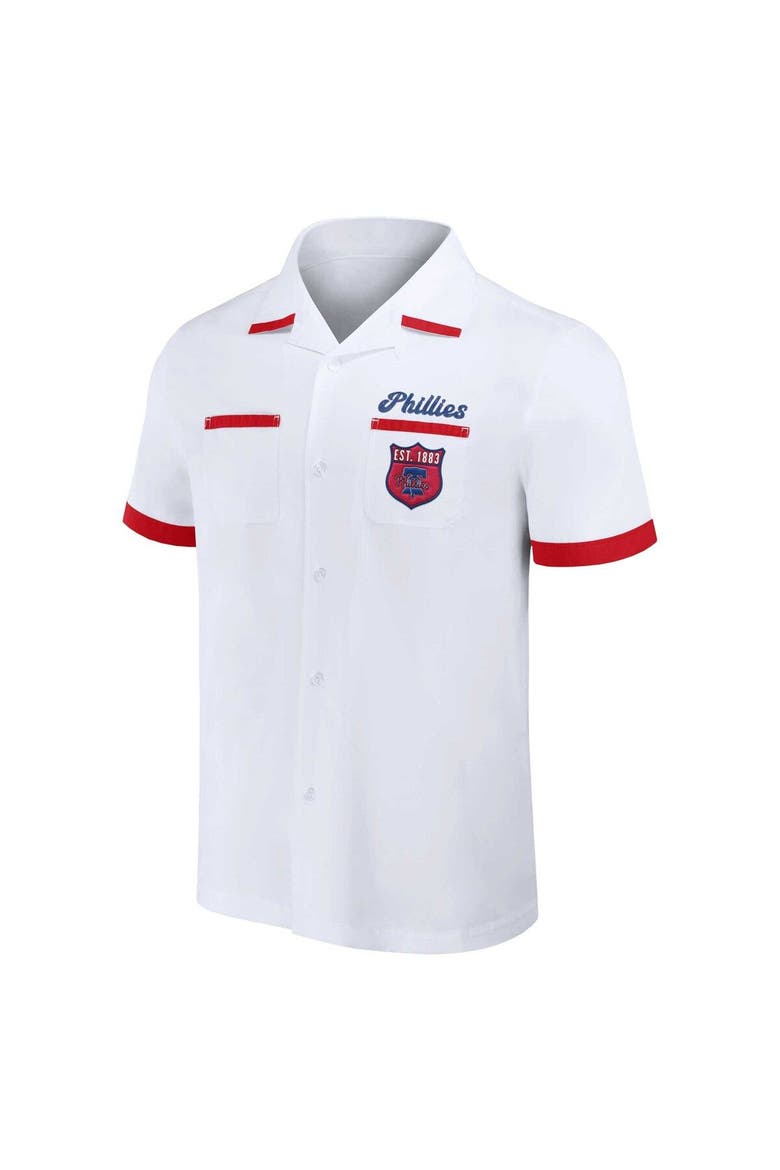 Men's Darius Rucker Collection by Fanatics  White Philadelphia Phillies Bowling Button-Up Shirt, Alternate, color, White