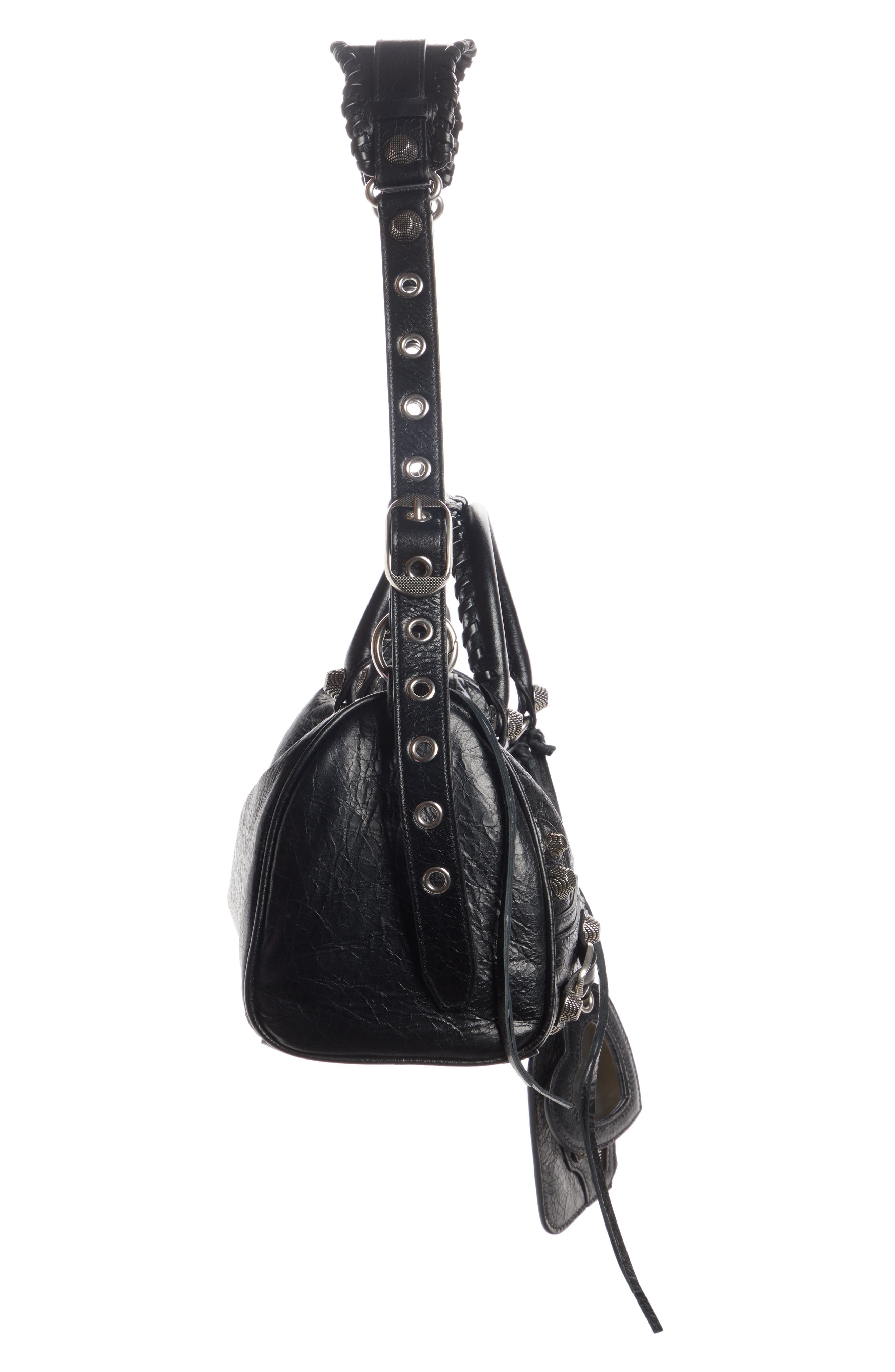 Balenciaga Neo Cagole City Leather Shoulder Bag, Alternate, color, 