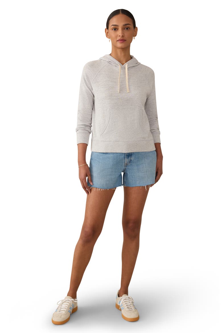 Sunwashed Slub Organic Cotton Hoodie, Alternate, color, LIGHT GREY HEATHER
