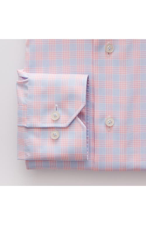 Emanuel Berg Prince Of Wales Slim Fit Check Twill Button-up Shirt In Pink