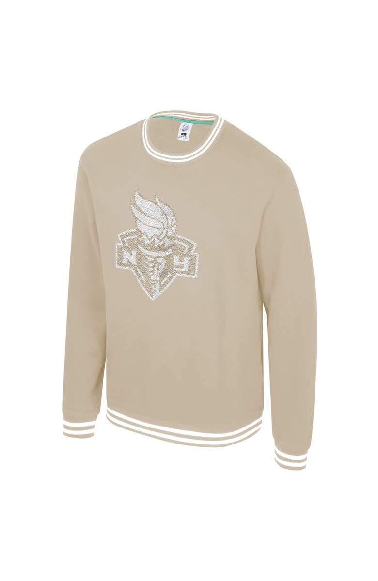 Stadium Essentials Unisex Stadium Essentials Tan New York Liberty Club Level Chenille Pullover Sweatshirt, Alternate, color, Tan