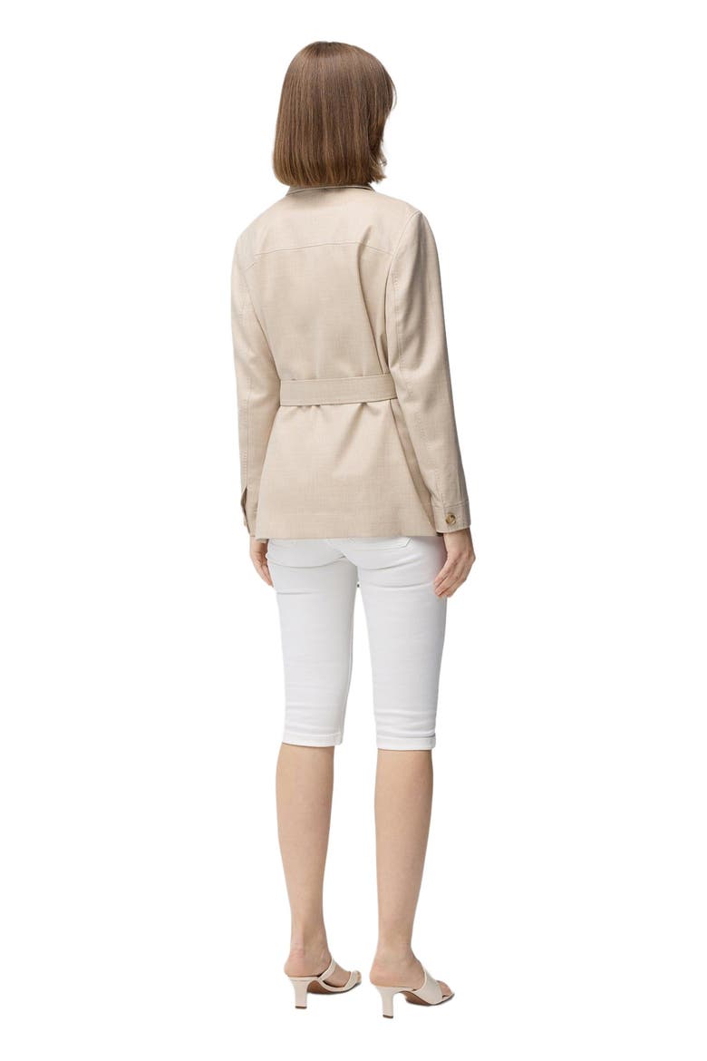 Belted Cashmere Safari Jacket, Alternate, color, warm grey