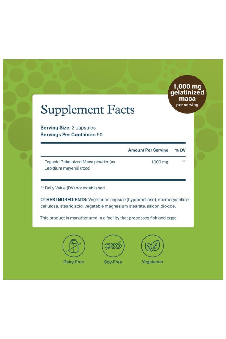 Maca Capsule 180 Vegetarian Capsules Energy Vitality Supplement, Alternate, color, None