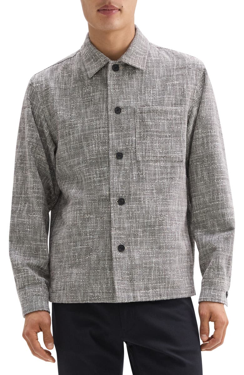 Theory Cotton Blend Tweed Overshirt, Main, color, 