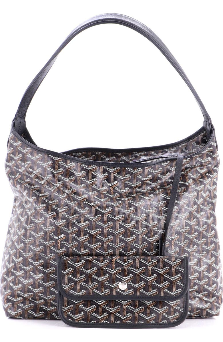 Pre-Owned Goyard Boheme Hobo Coated Canvas, Alternate, color, Black