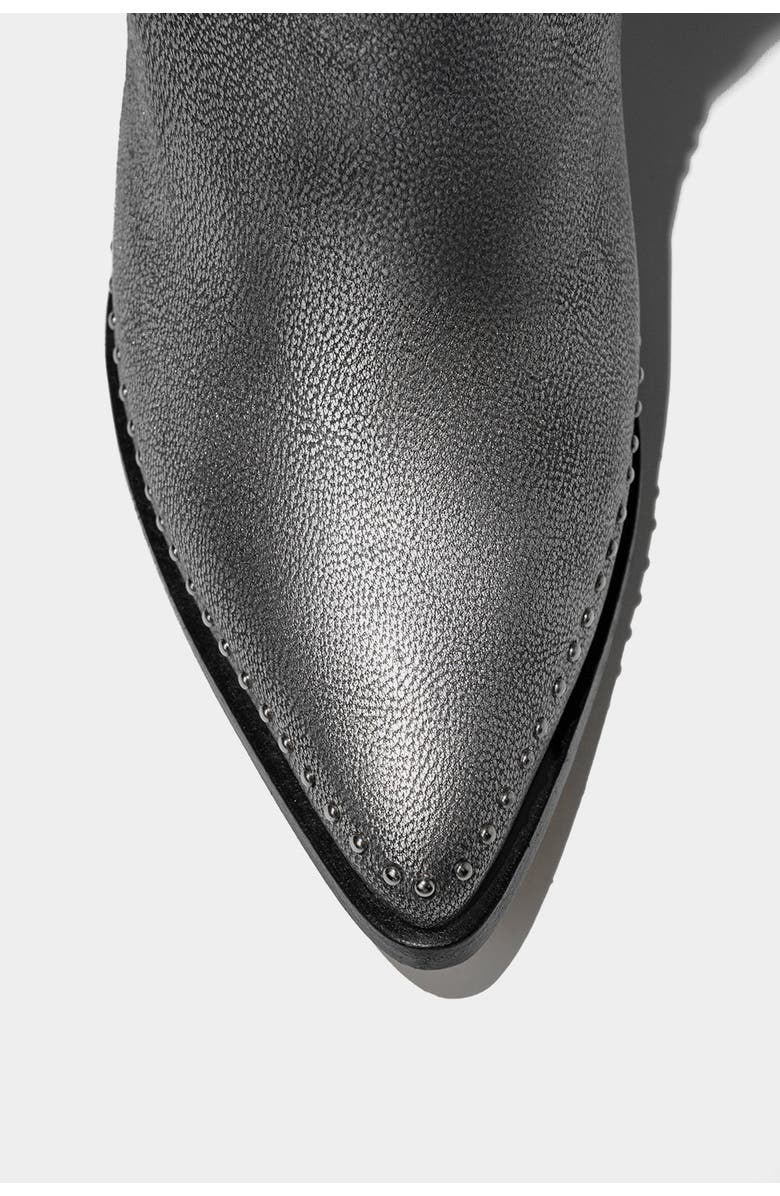 Dante Metallic Leather Boots Freddie, Alternate, color, Metallic Silver