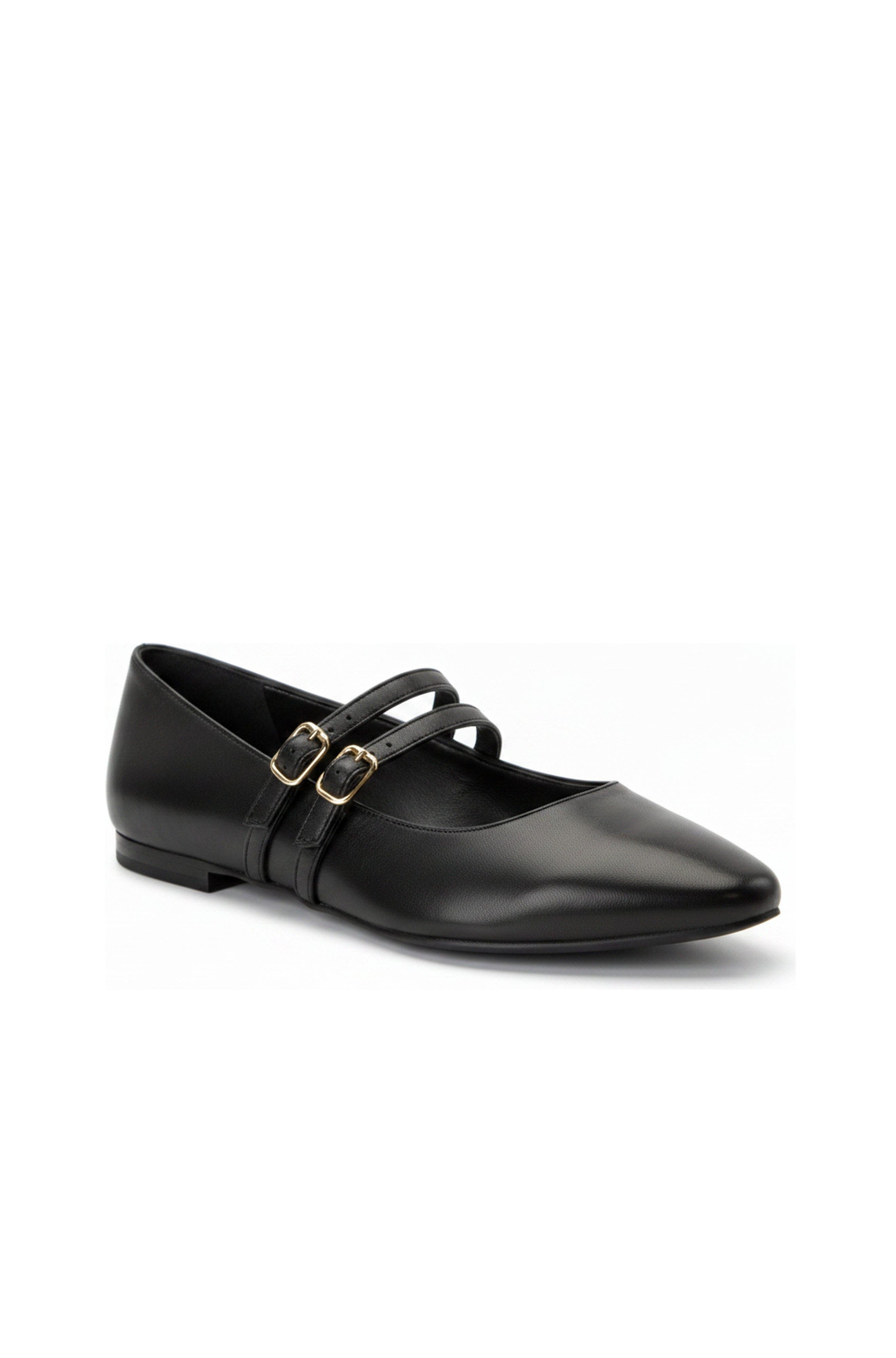 Amelie Double Strap Mary Jane Flat, Main, color, Black