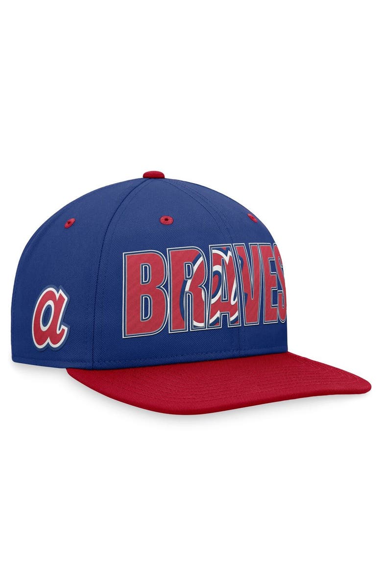 Nike Men's Nike Royal Atlanta Braves Cooperstown Collection Pro Snapback Hat, Main, color, 