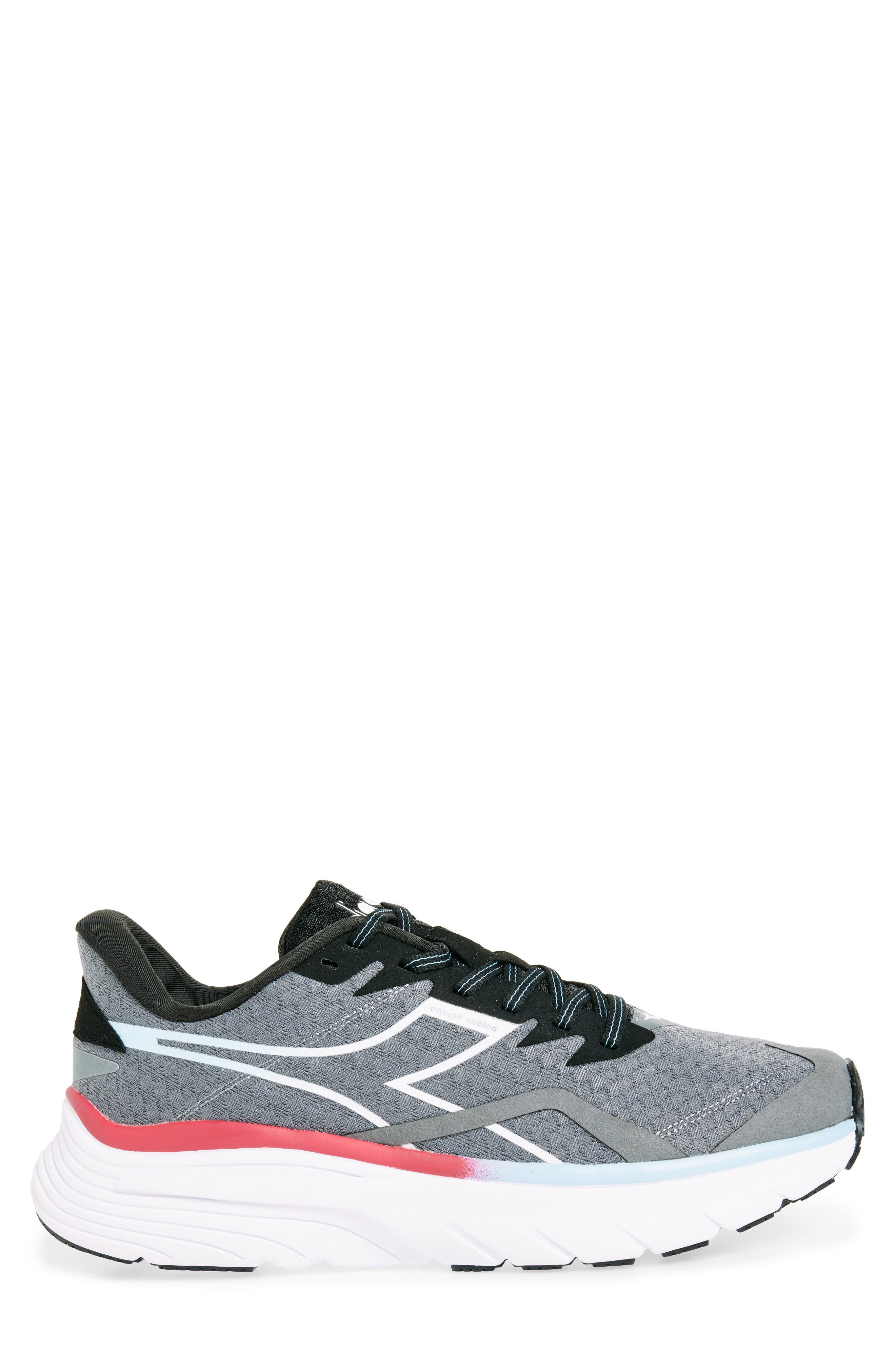 Diadora Equipe Nucleo Running Shoe, Alternate, color, Steel Gray/ White/ Black