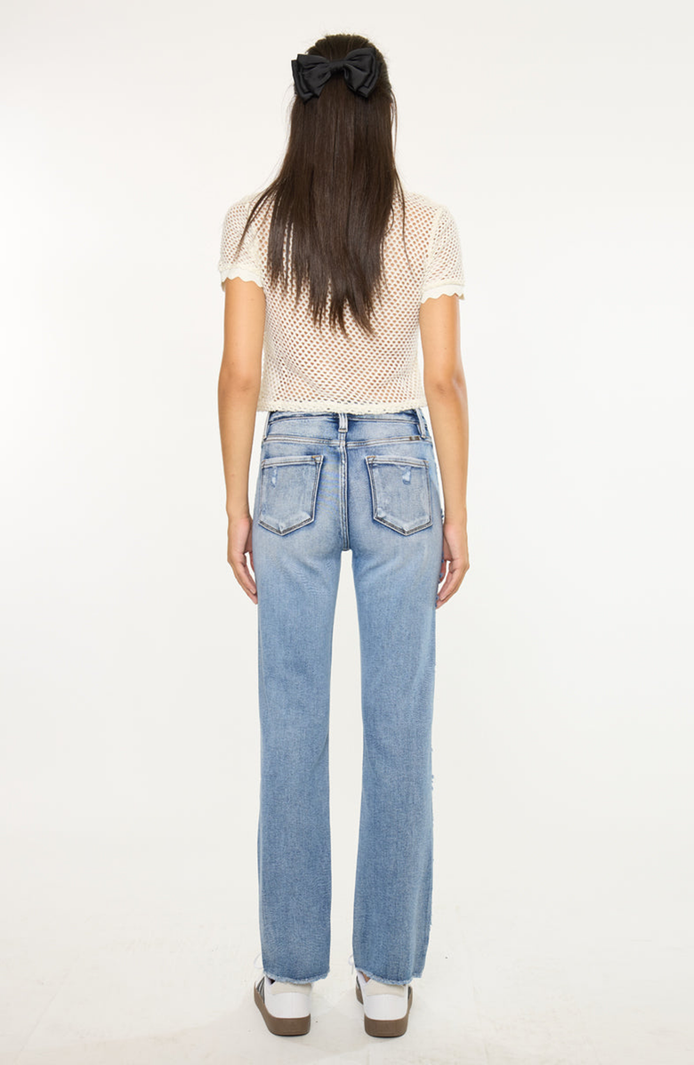 KanCan Sadie High Rise Straight Leg Jeans, Alternate, color, Medium Wash