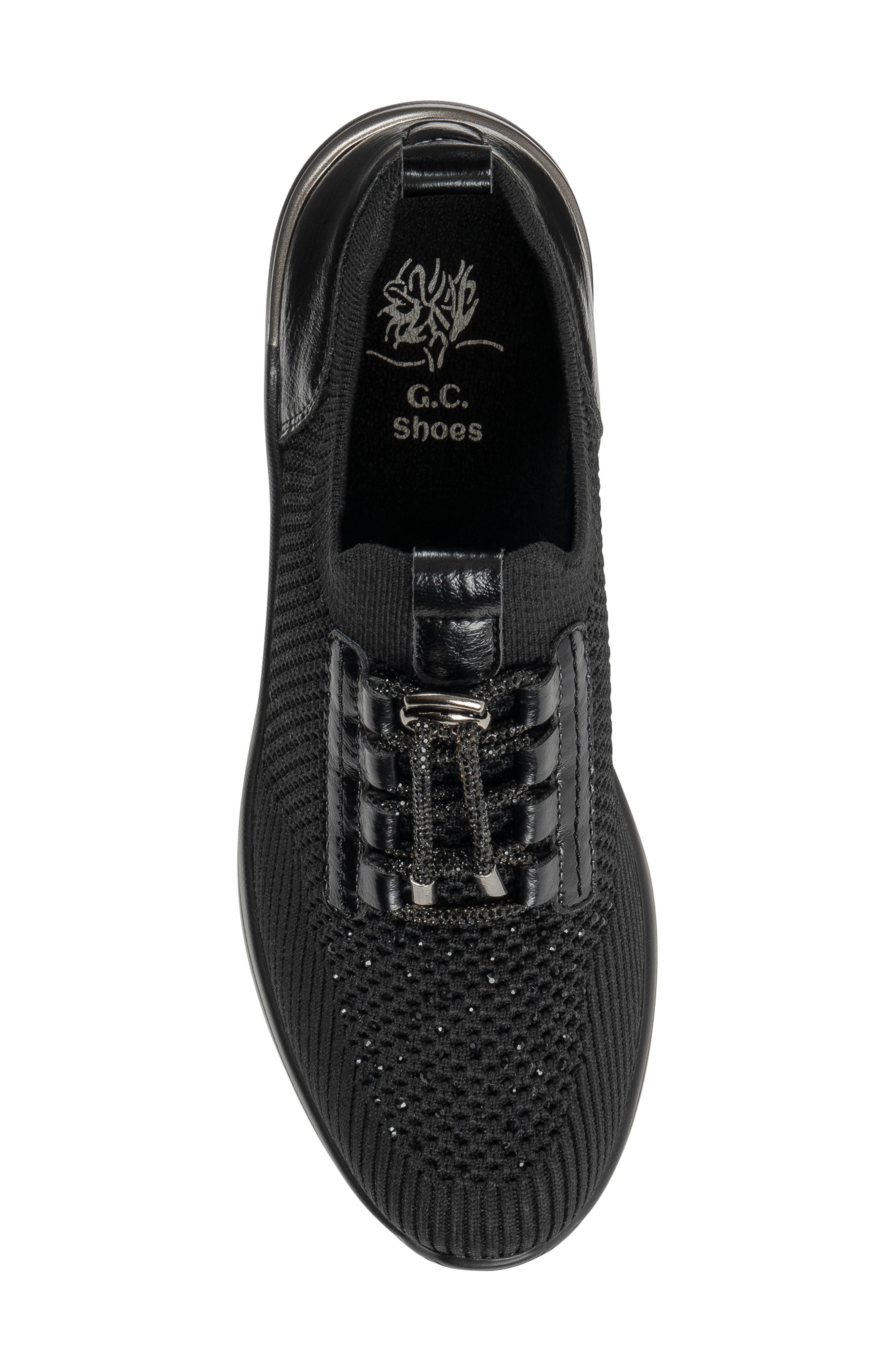 Eagan Wedge Sneaker, Alternate, color, BLACK