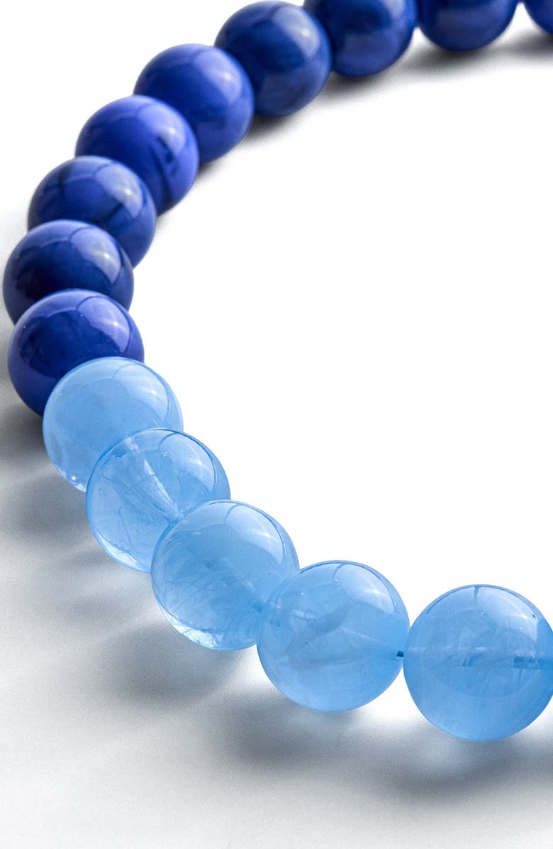 BaubleBar Jane Rainbow Semiprecious Beaded Necklace, Alternate, color, Blue